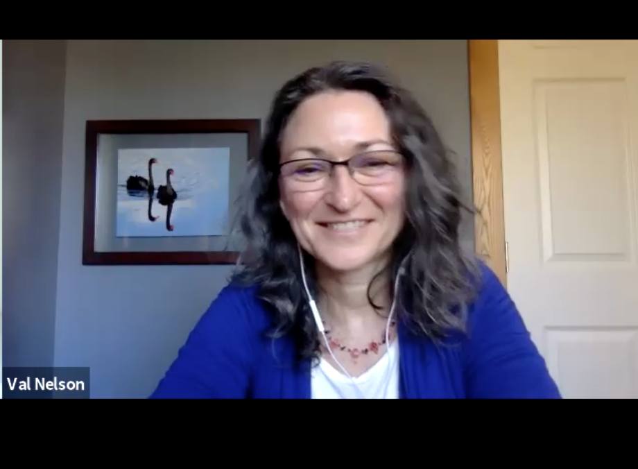 Val Nelson being interviewed about introvert marketing