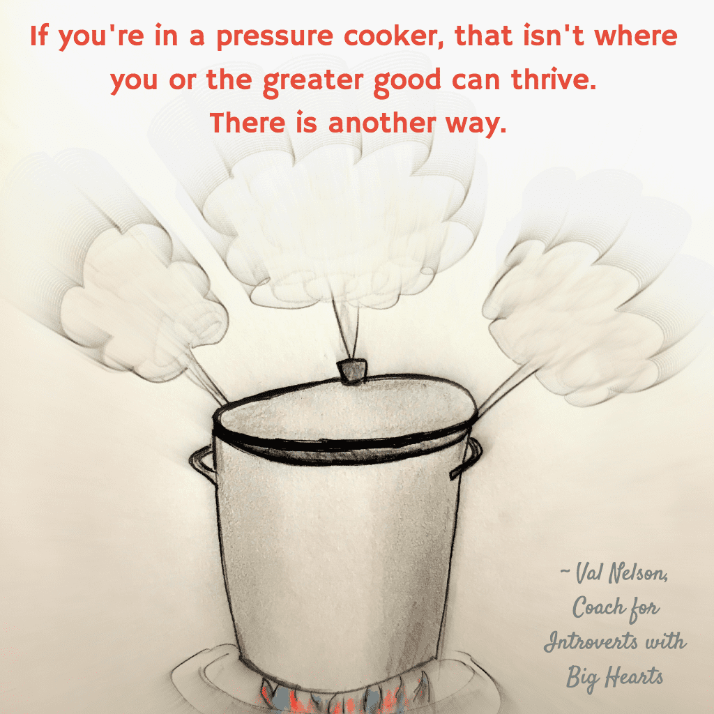 If you are in a pressure cooker, that isnt where you can thrive. There is another way.