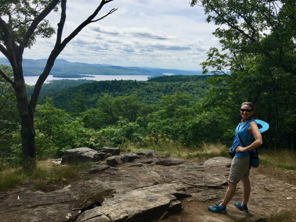 mountaintop view after hiking up