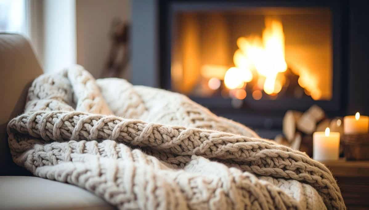 winter cozy fireplace