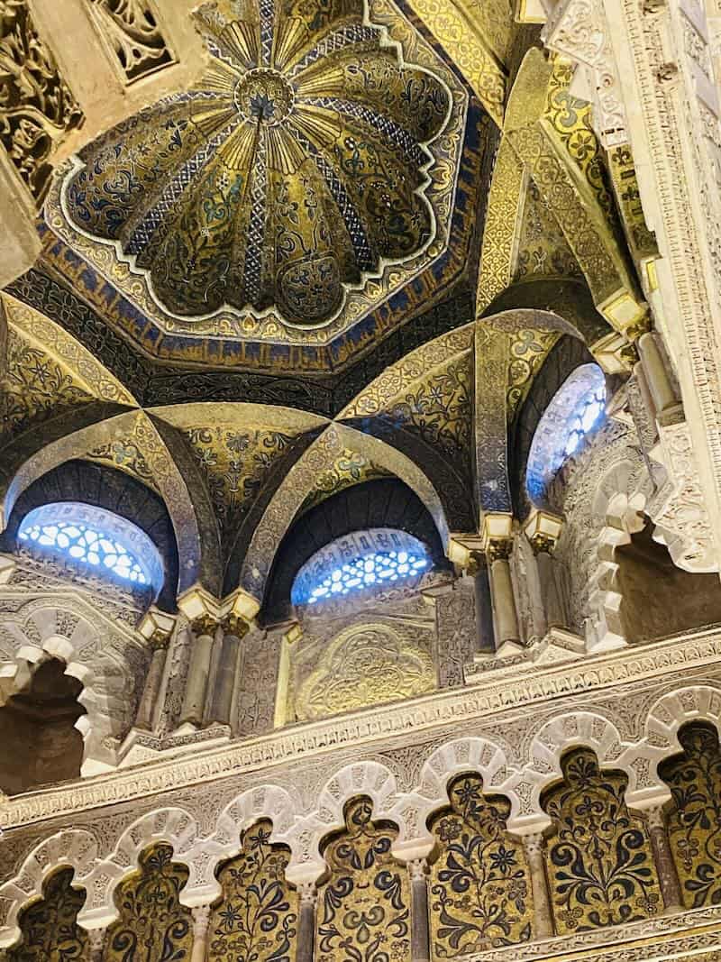 tile ceiling at the Mezquita in Cordoba, Spain