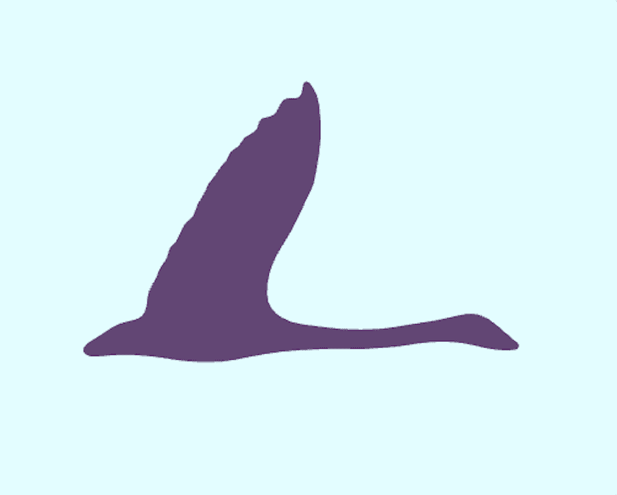 purple swan flying in blue sky - free life - life coaching 