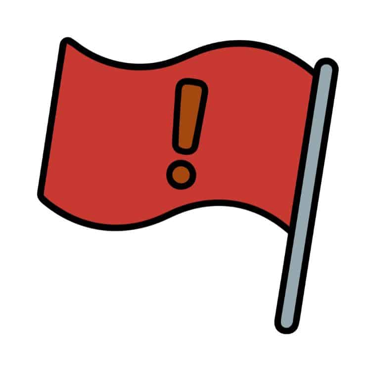 red flag of warning