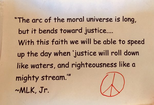 MLK quote - bends toward justice